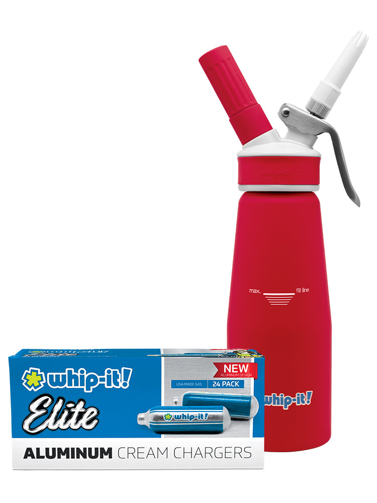 1/2L Accent Dispenser + Elite 50pk Bundle  Whip-It! Brand